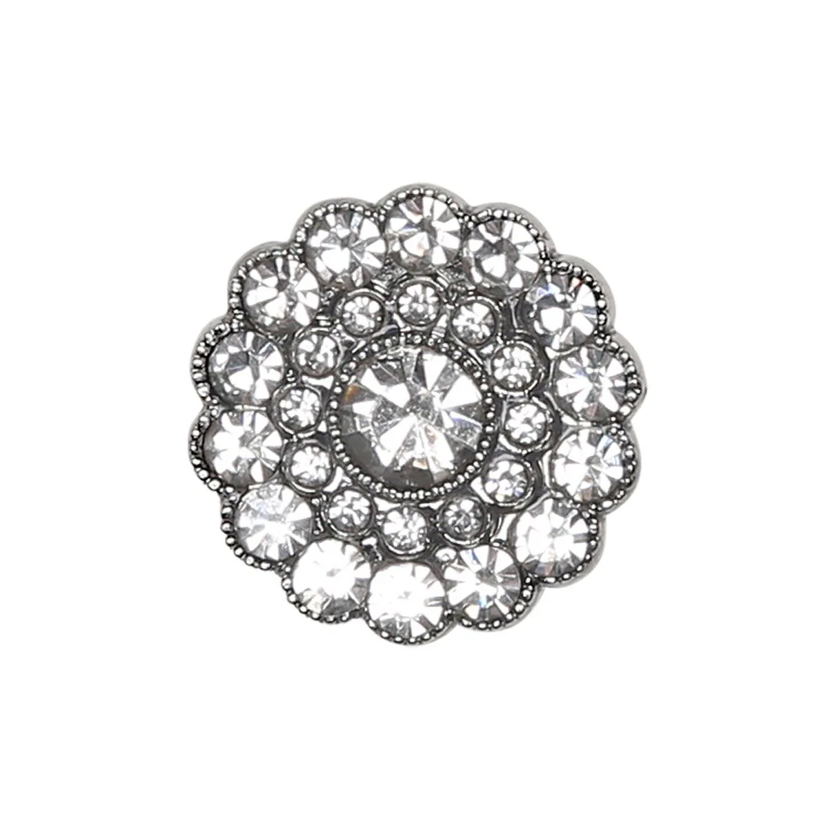 Bling Buttons - Small Stones - Silver - 4 pcs. - Image 6