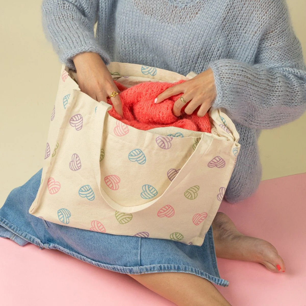 Canvas Drawstring Shopper - Image 6