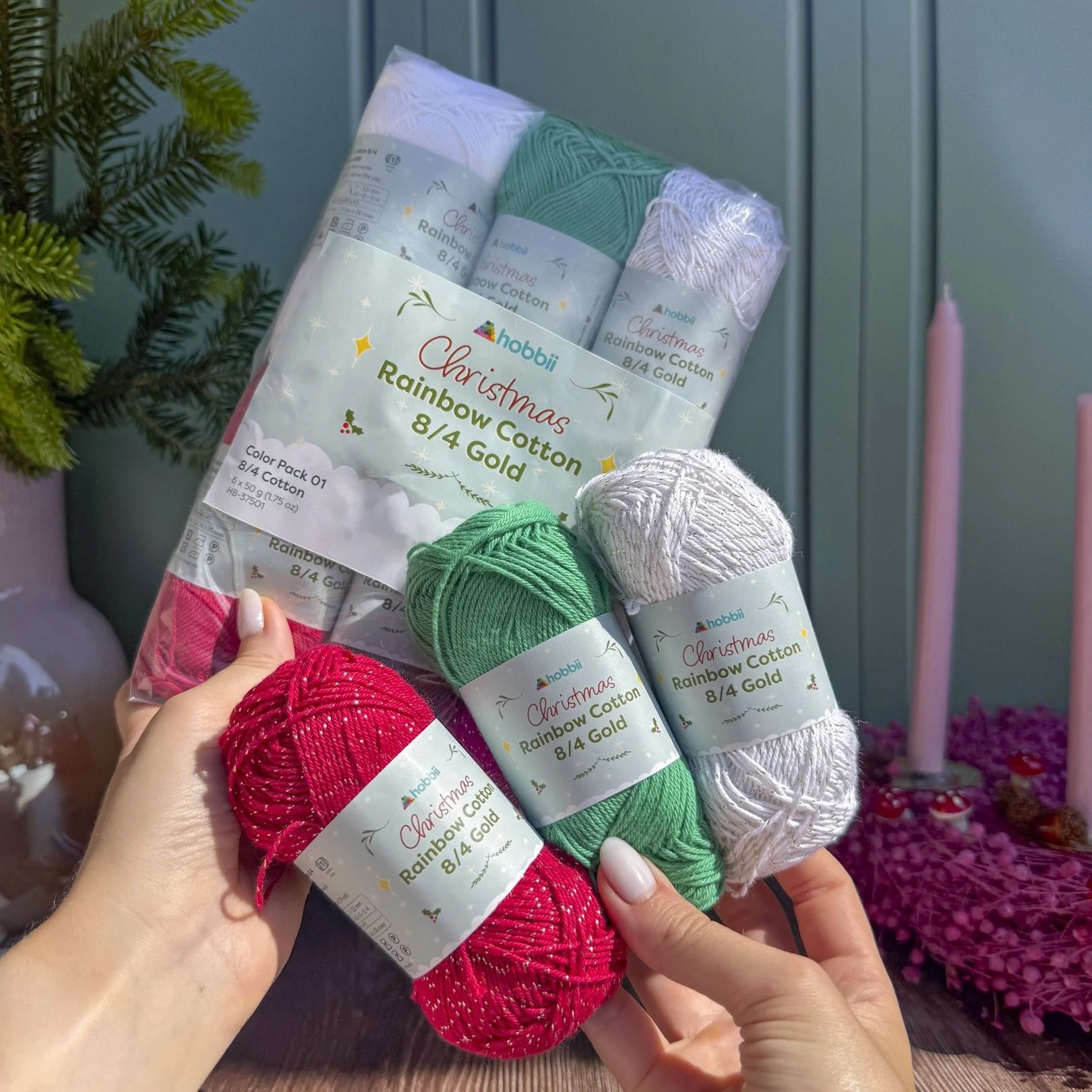 Rainbow Cotton 8/4 Christmas Gold Color Pack (Limited Edition) - Image 2