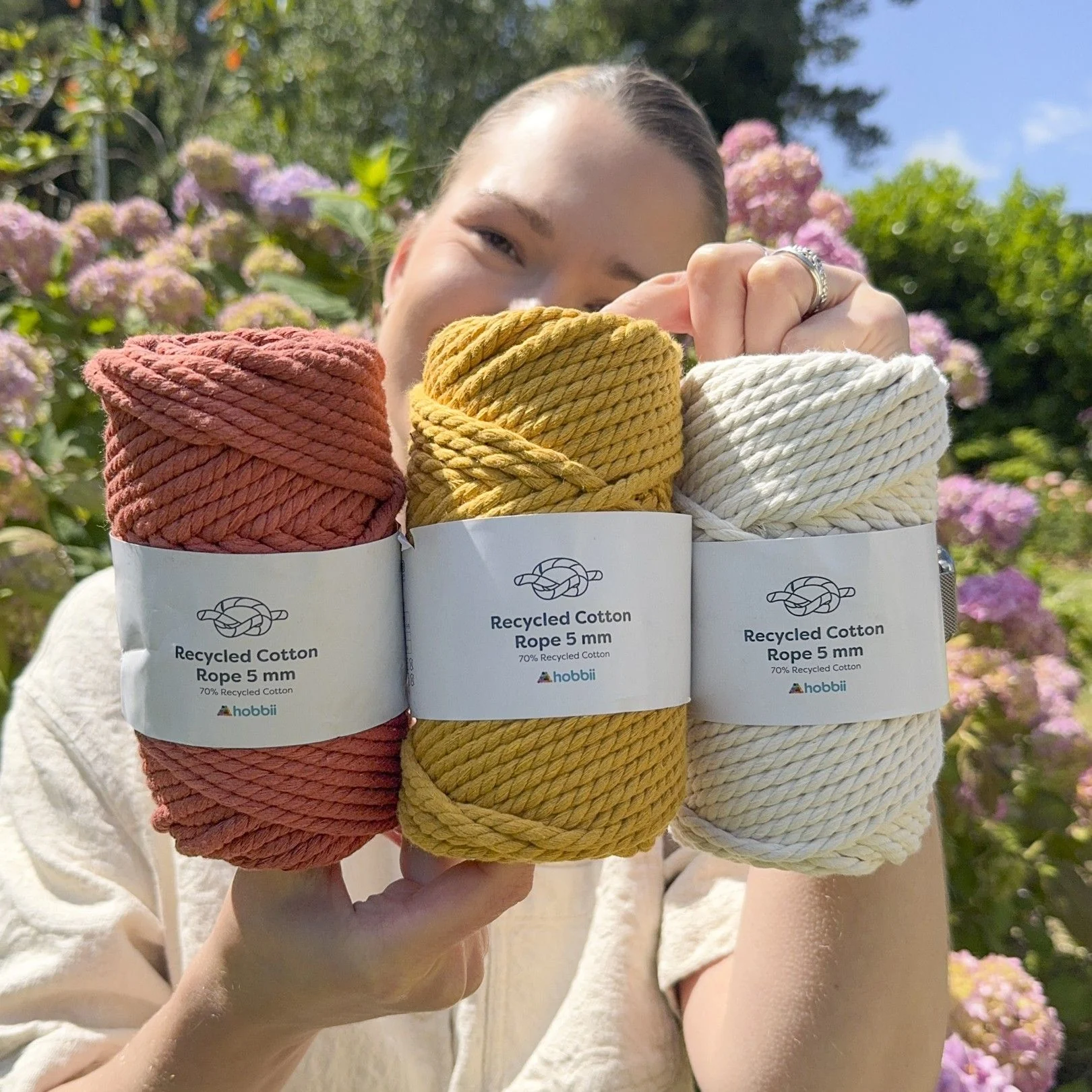 Recycled Cotton Rope (5 mm - 0.19 in) - Image 2